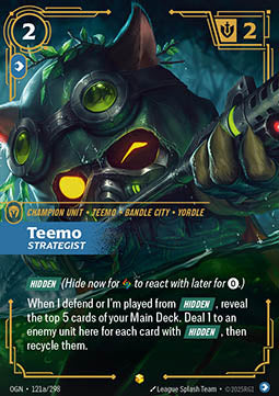 Teemo, Strategist (V.2 - Showcase) - Origins (Showcase) [OGN-121a]