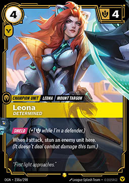 Leona, Determined (V.2 - Showcase) - Origins (Showcase) [OGN-238a]