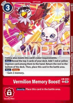 Vermilion Memory Boost! (LM-045) - Premium Bandai Products (Promo) [PB-XX-LM-045]