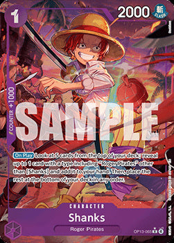 Shanks (OP13-065) (V.2) - Carrying on his Will (Alternate Art) [OP13-065]