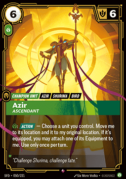 Azir, Ascendant (V.1 - Rare) - Spiritforged (Rare) [SFD-050]