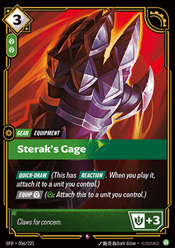 Sterak's Gage - Spiritforged (Rare) [SFD-056]