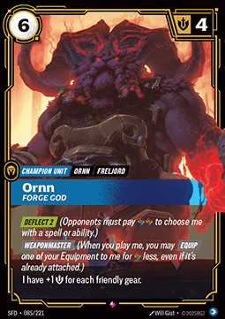 Ornn, Forge God (V.1 - Rare) - Spiritforged (Rare) [SFD-085]