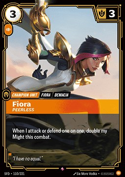 Fiora, Peerless (V.1 - Rare) - Spiritforged (Rare) [SFD-110]