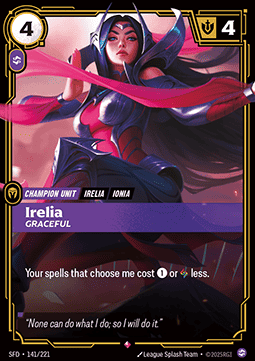 Irelia, Graceful (V.1 - Rare) - Spiritforged (Rare) [SFD-141]