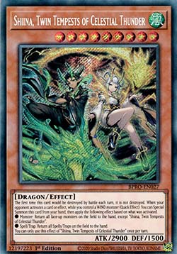 Shiina, Twin Tempests of Celestial Thunder (V.1 - Secret Rare) - Burst Protocol (Secret Rare) [BPRO-027]