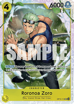 Roronoa Zoro (OP15-113) (V.1) - Adventure on Kami’s Island (Super Rare) [OP15-113]