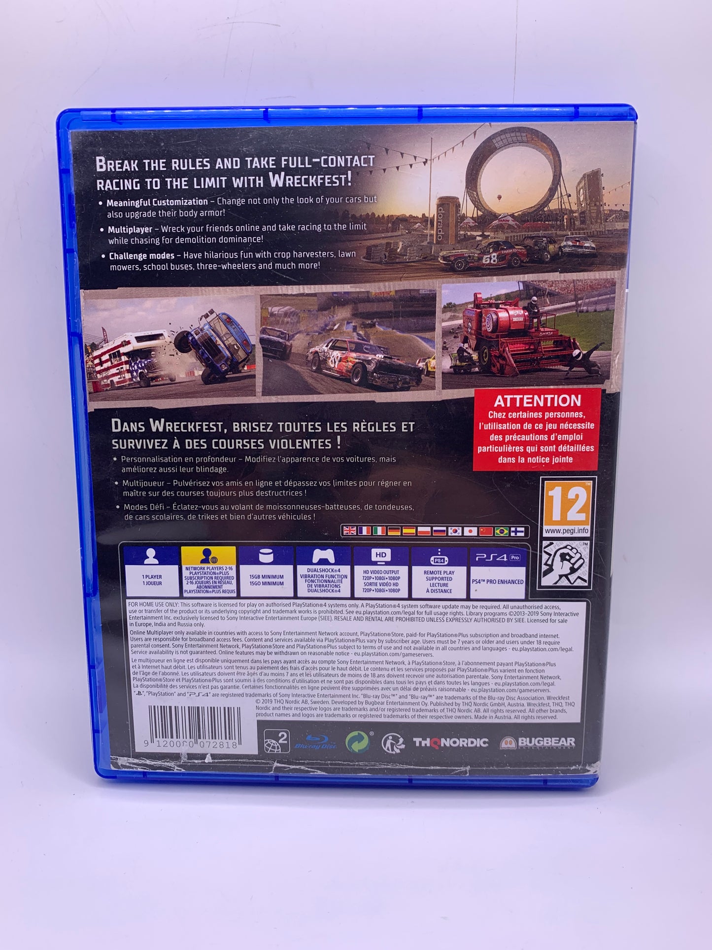 Wreckfest (Cover beschadigd) – PlayStation 4