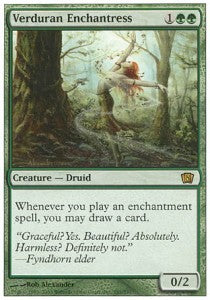 Verduran Enchantress - Eighth Edition (Rare) [8ED-285]