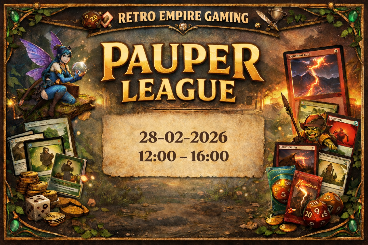 Retro Empire Gaming – Pauper League 28 Februari