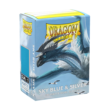 Sky blue & Silver - Sleeves Dragon Shield