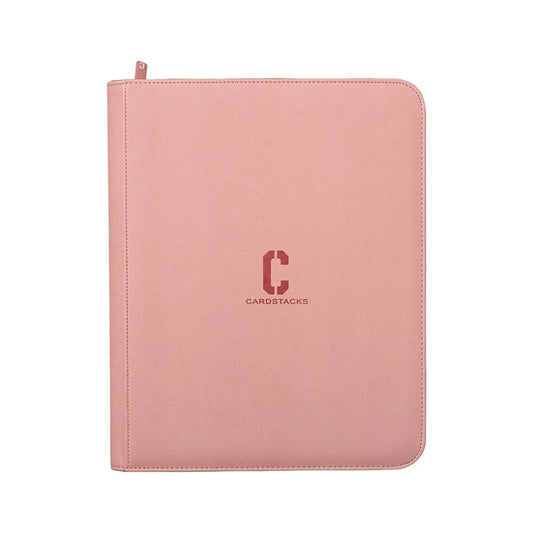 4-Pocket Toploader Binder – 112 Card Capacity (Pink)