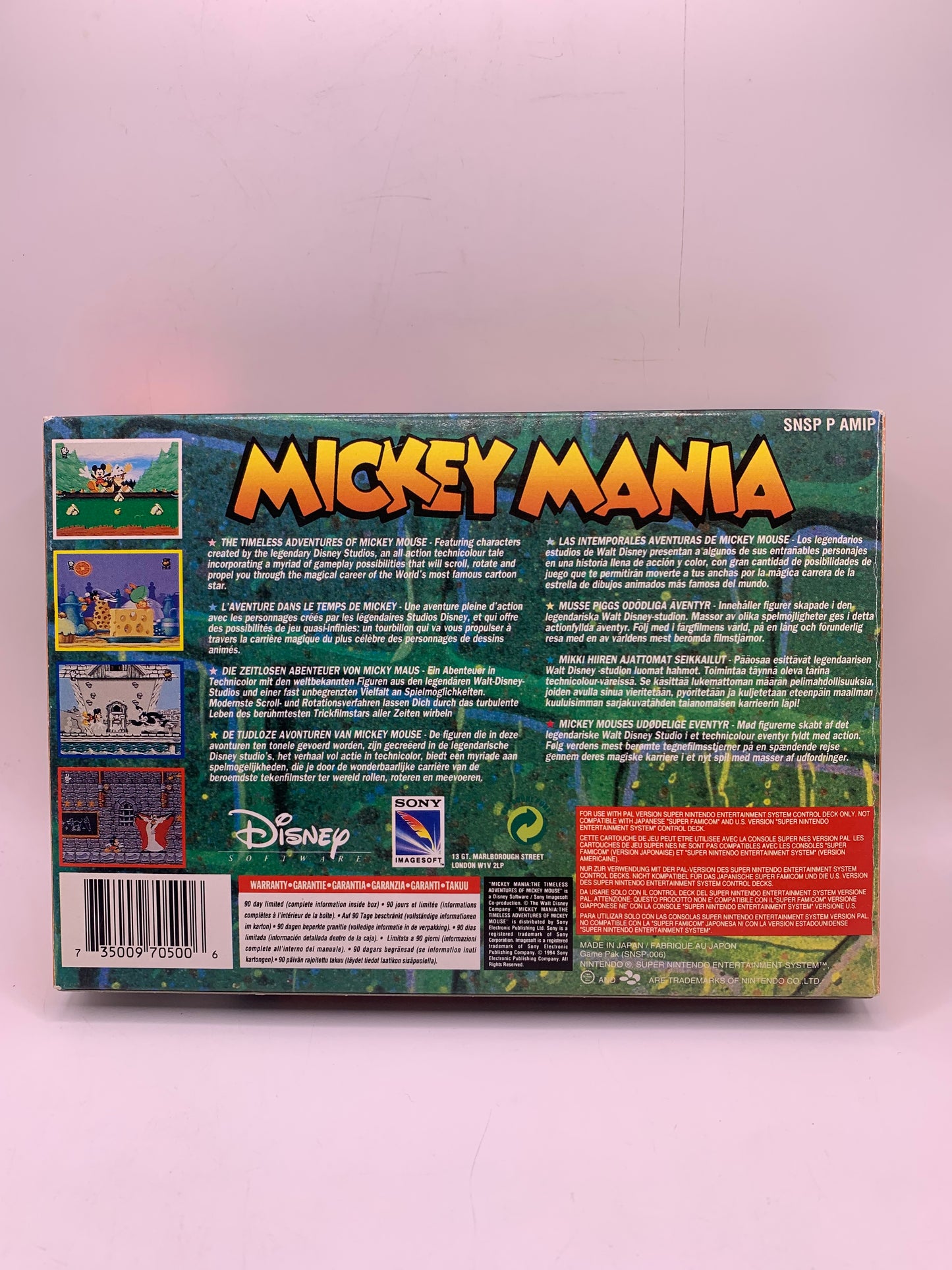 Mickey Mania (CIB, handleiding minder) – SNES