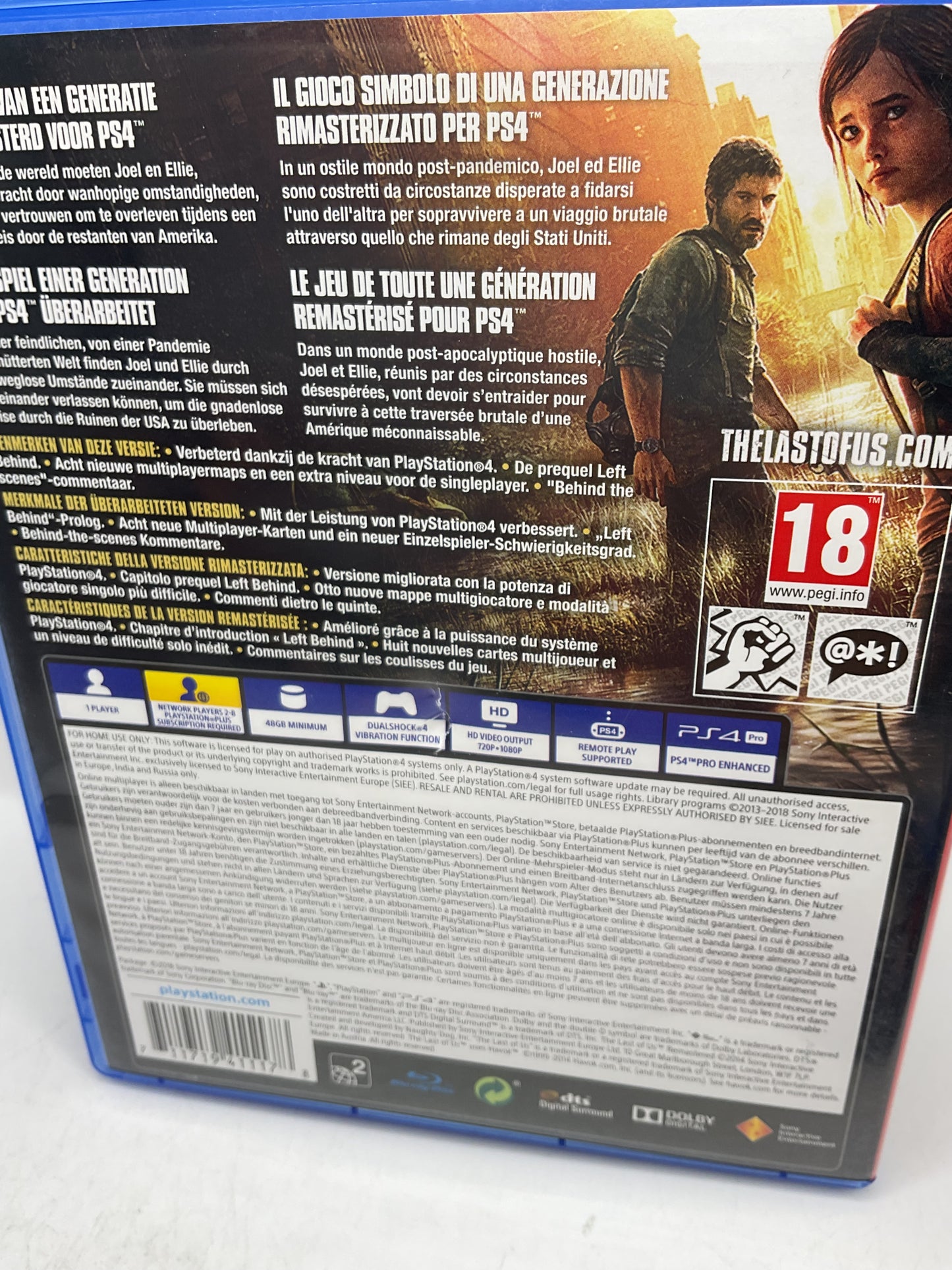 The Last of Us Remastered (Playstation Hits, geen quick guide, cover achter beschadigd) – PlayStation 4