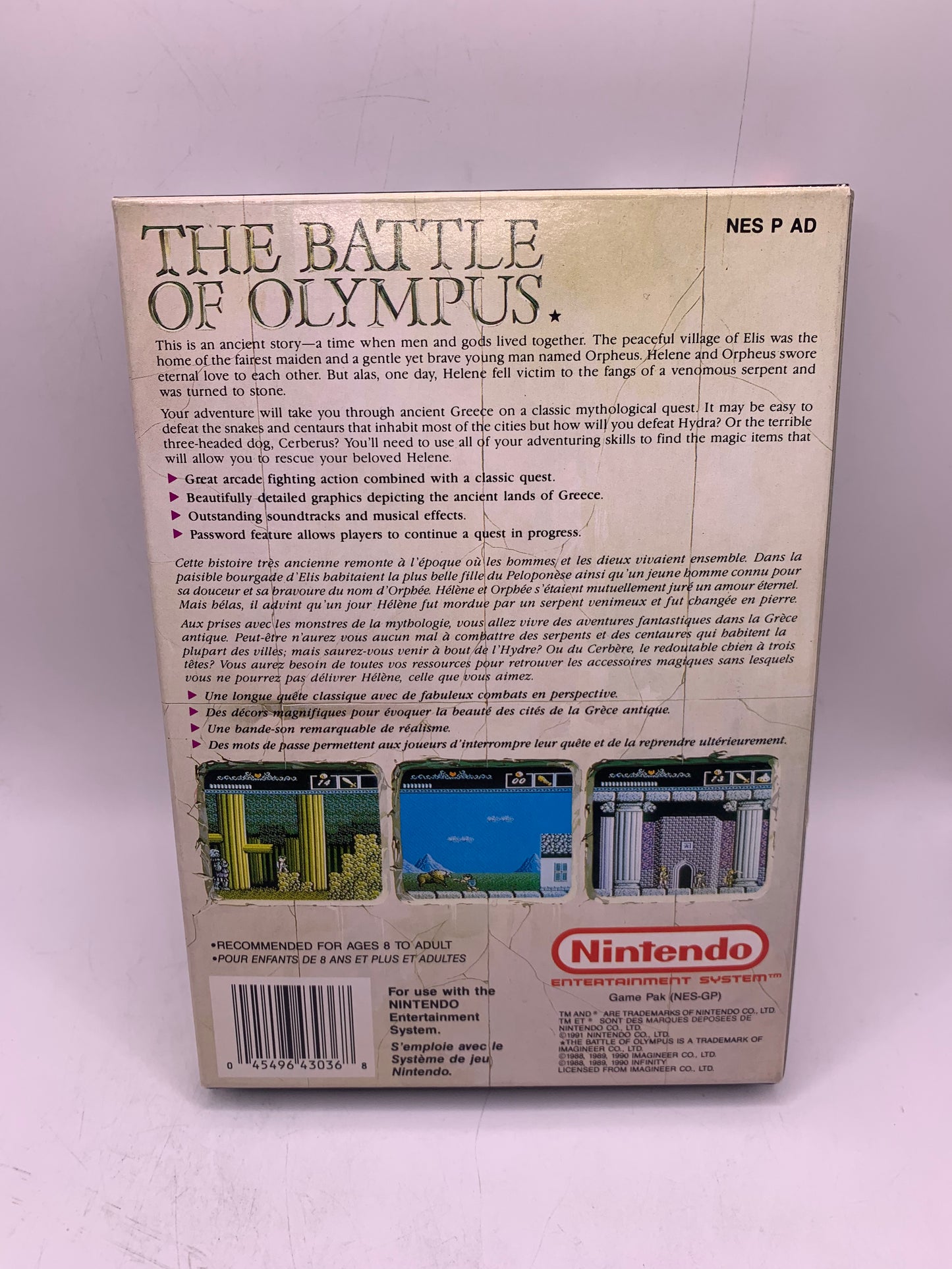 The Battle of Olympus (CIB) - NES