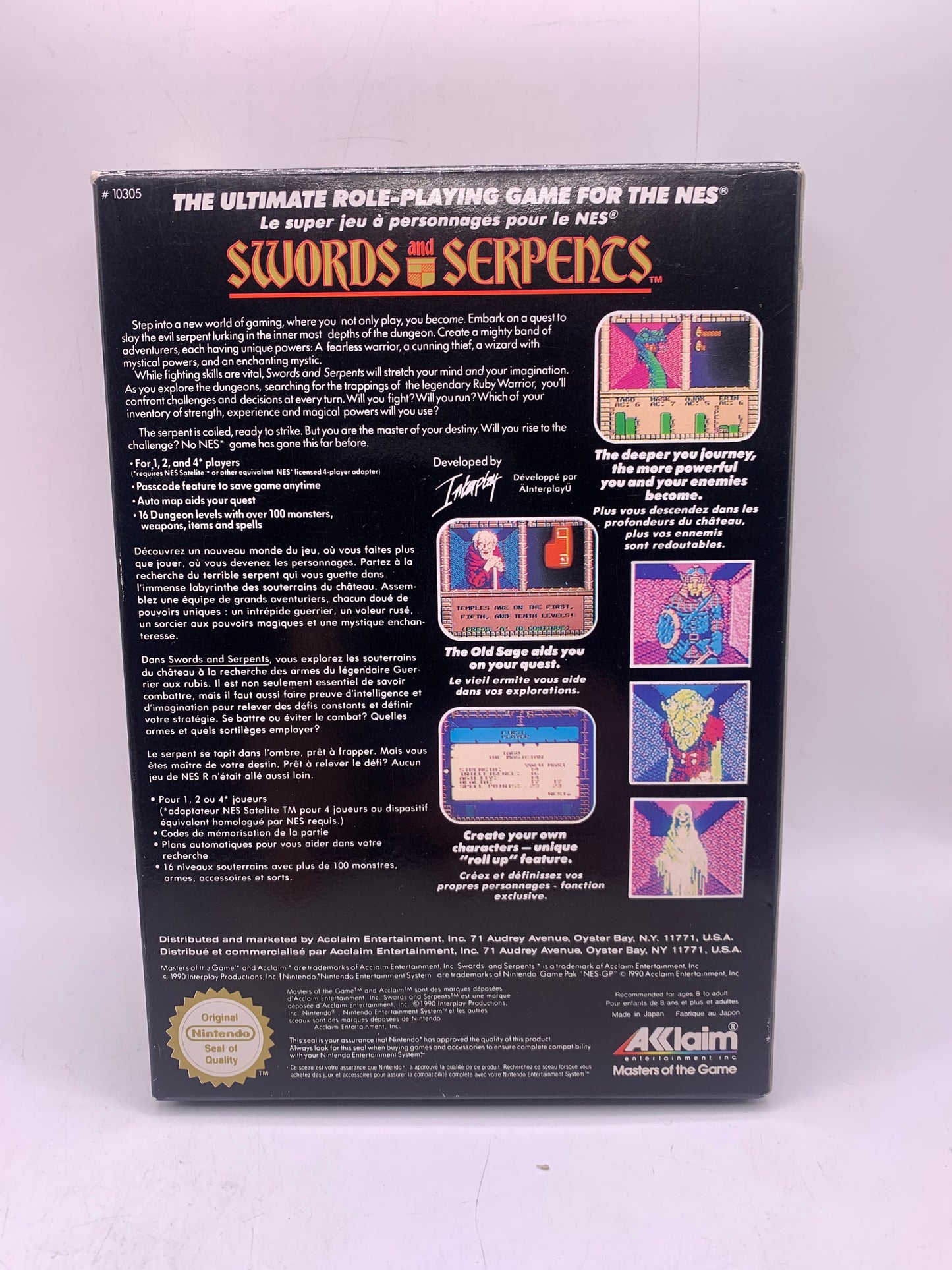 Swords and Serpents (CIB) - NES
