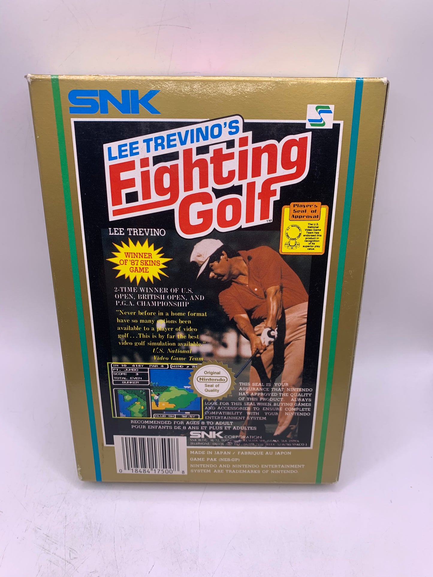 Lee Trevino's Fighting Golf (CIB, sticker voor) - NES