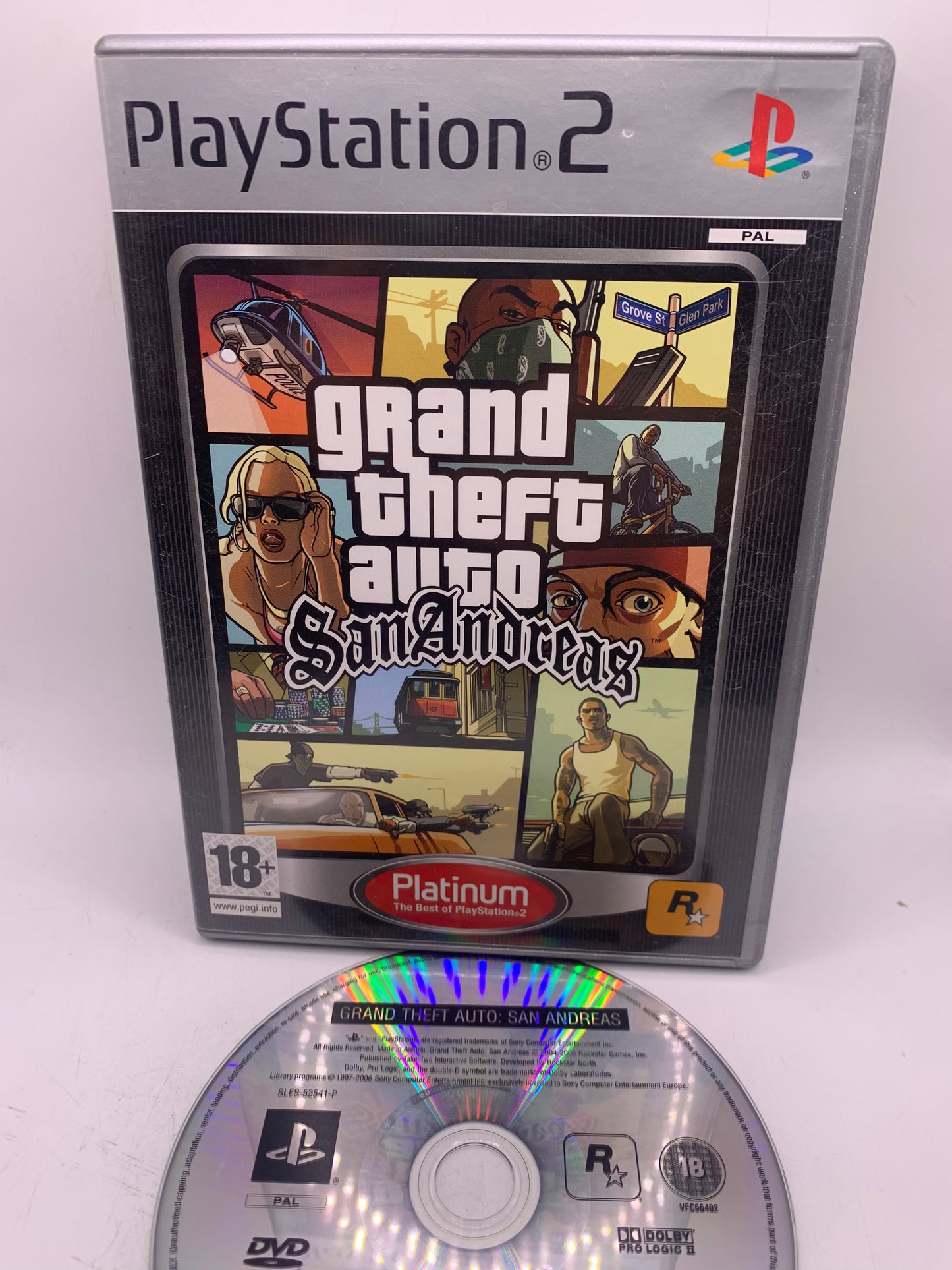 Grand Theft Auto: San Andreas (Platinum) (Geen handleiding) – PlayStation 2