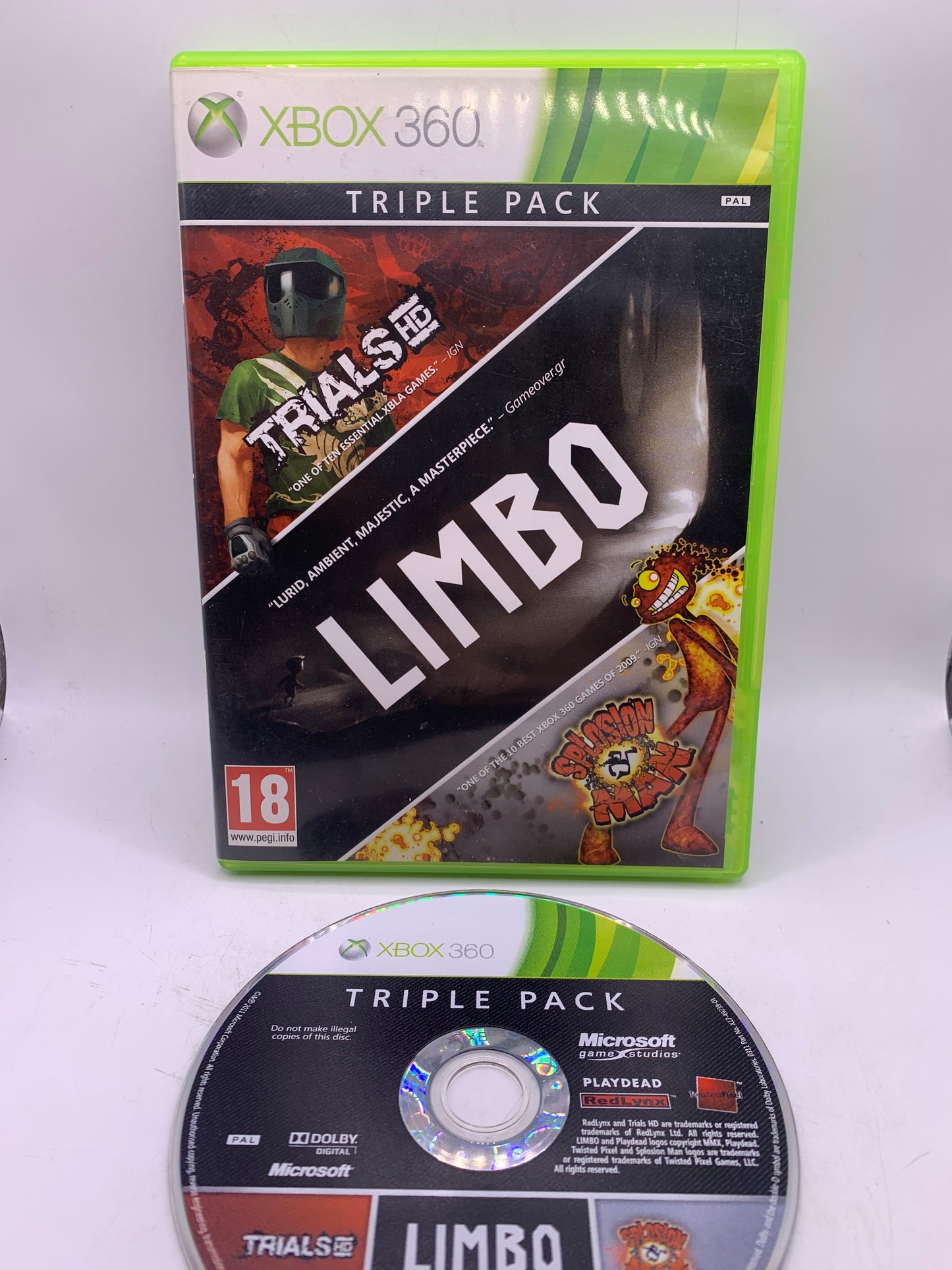 Trials HD / Limbo / Splosion Man - Xbox 360