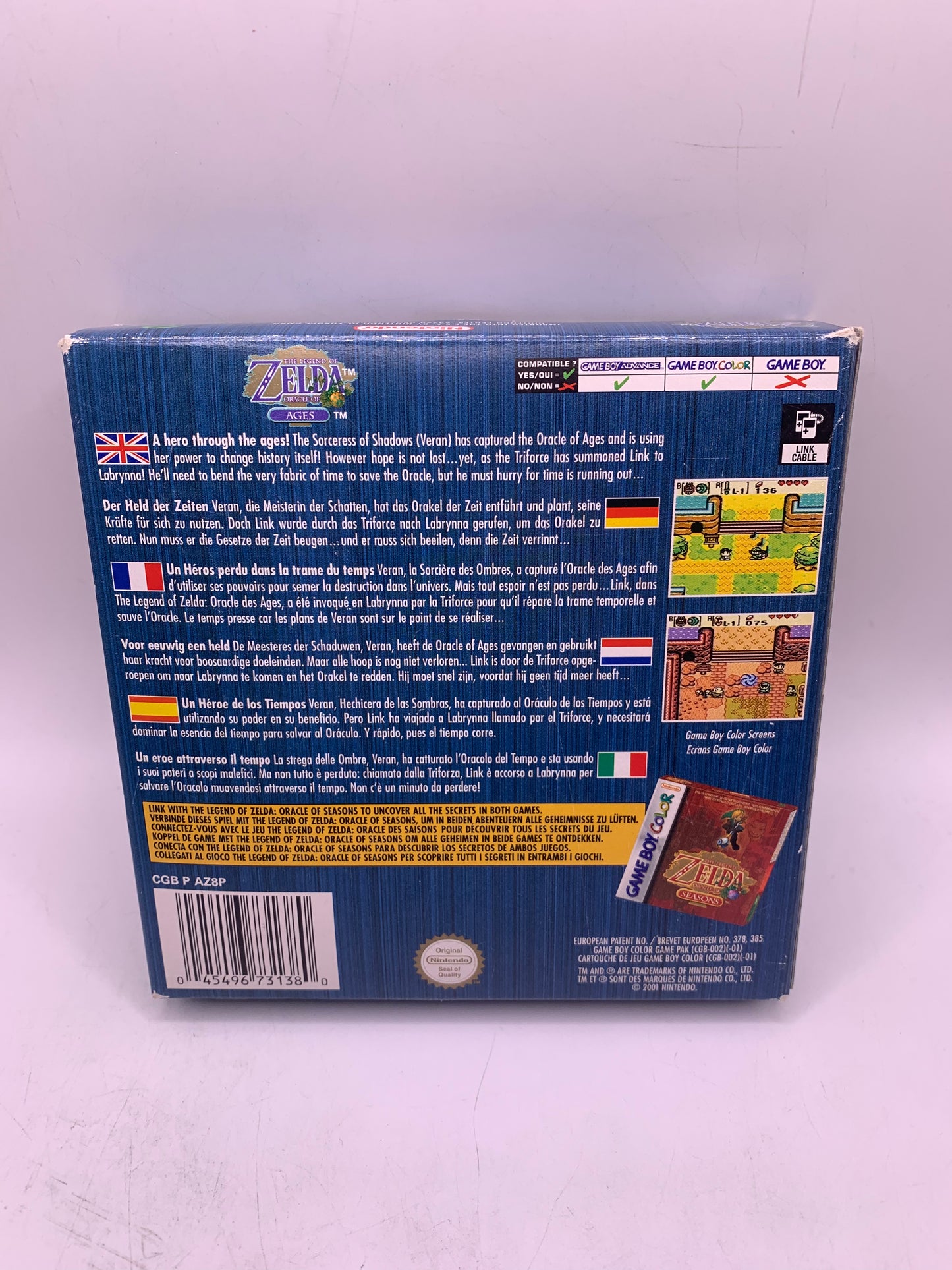 The Legend of Zelda: Oracle of Ages (CIB, gebruikt) – Game Boy Color