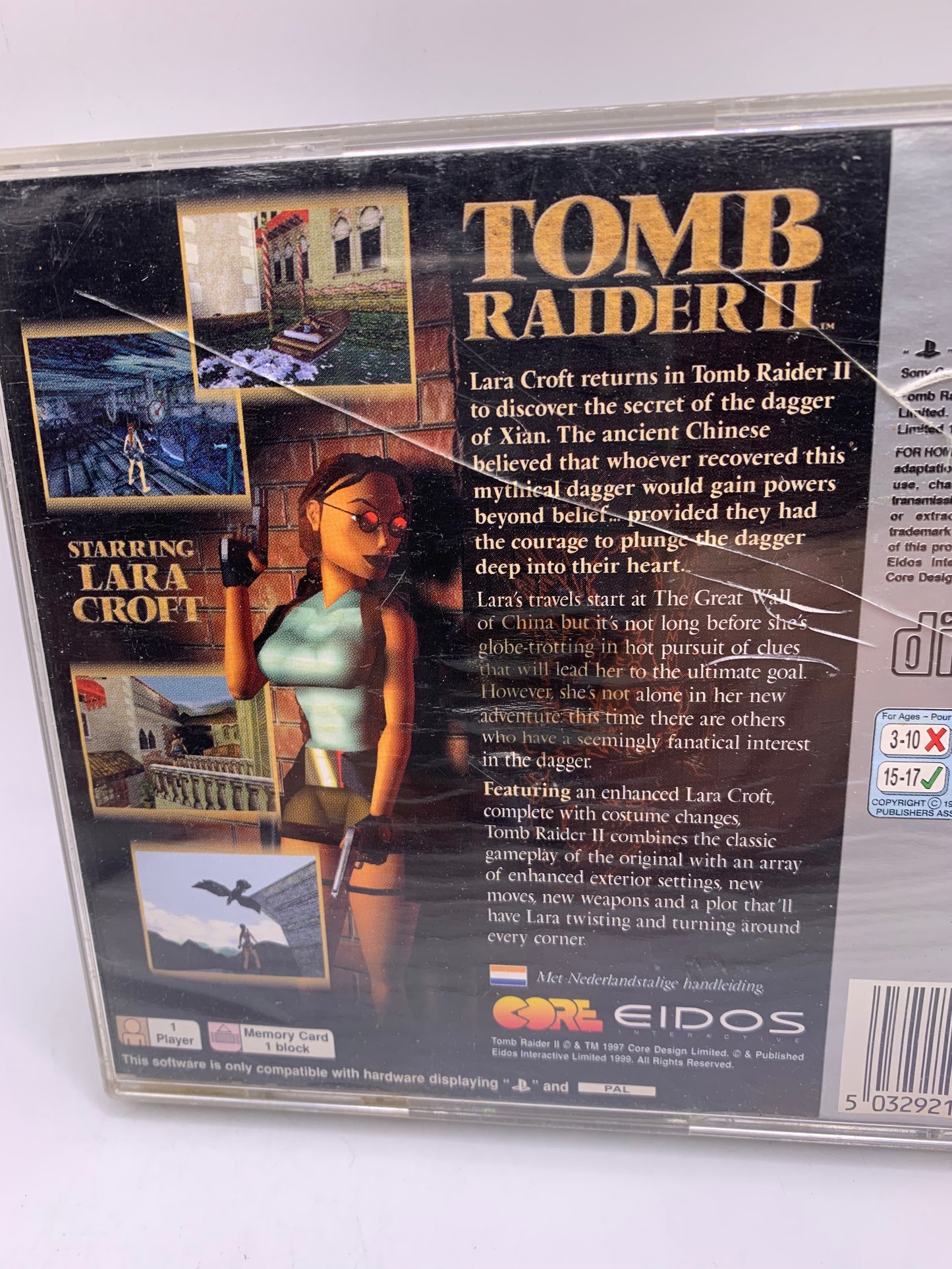 Tomb Raider II (Geen voor cover, case beschadigd) - Playstation