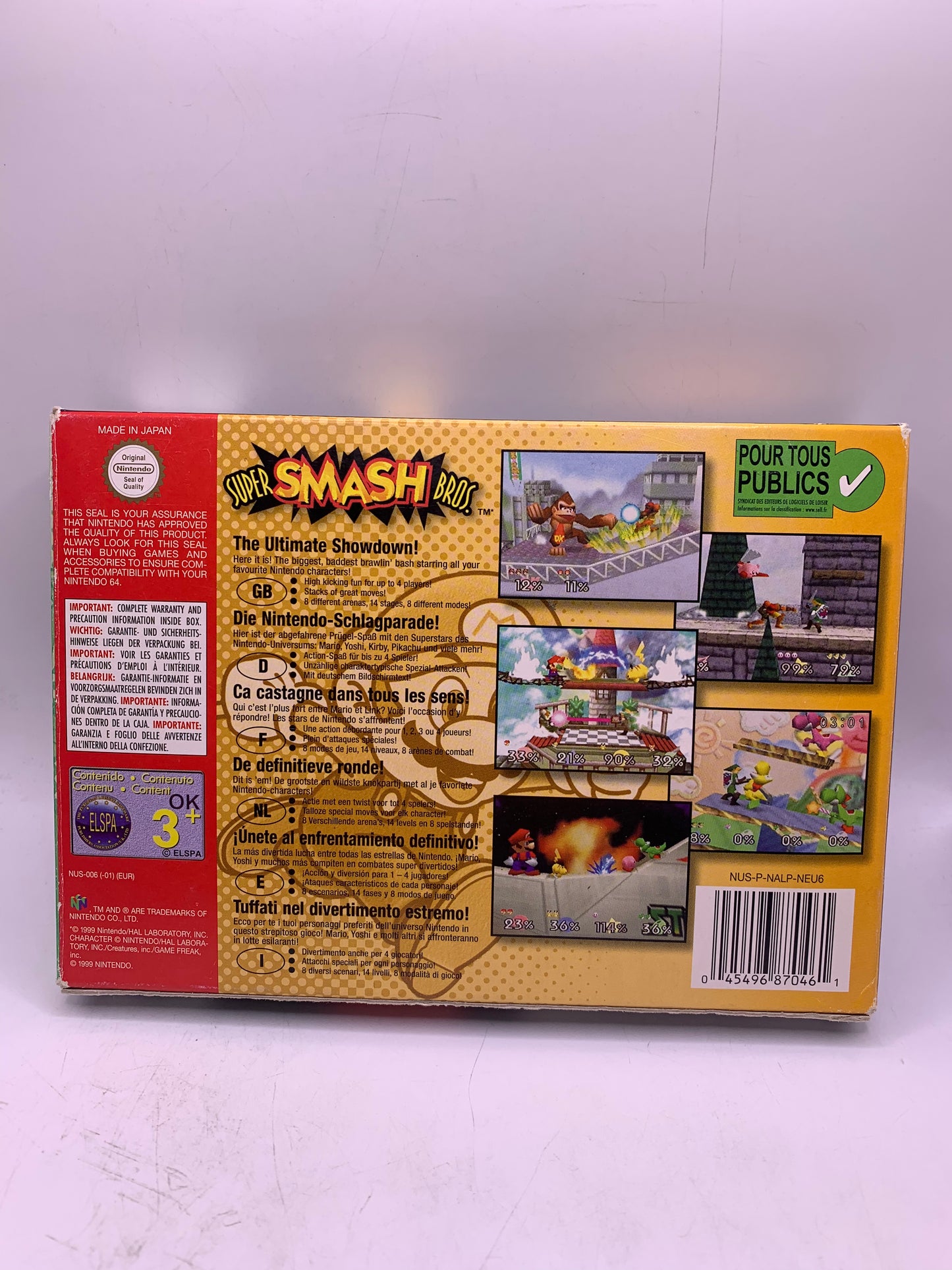 Super Smash Bros (CIB, slechte staat) - Nintendo 64