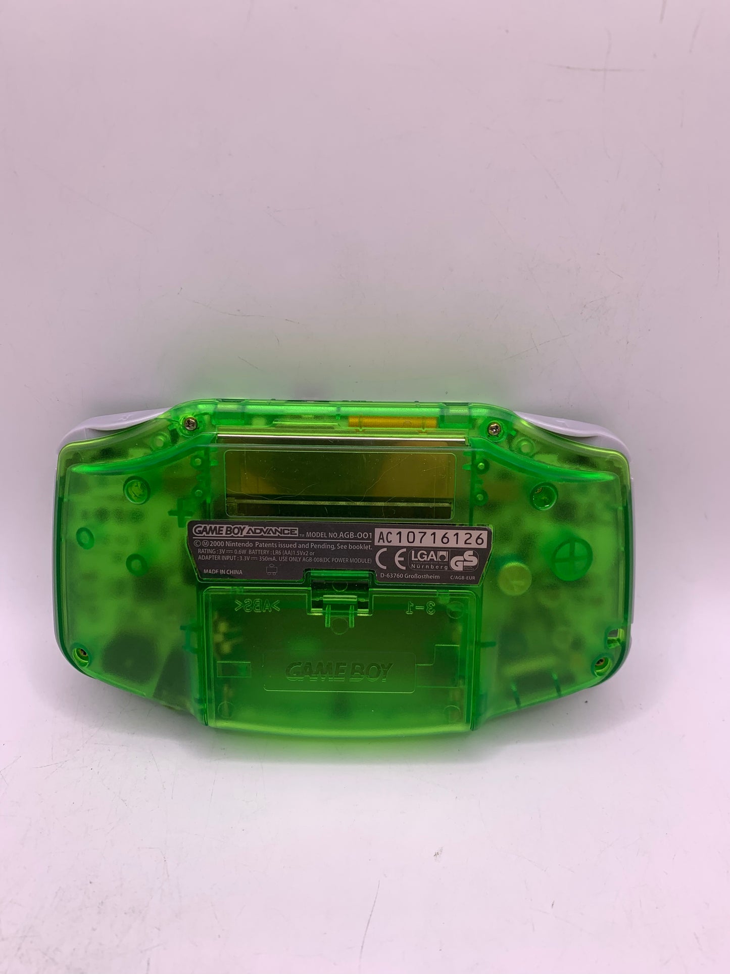 Gameboy Advance Console (Green transparant)