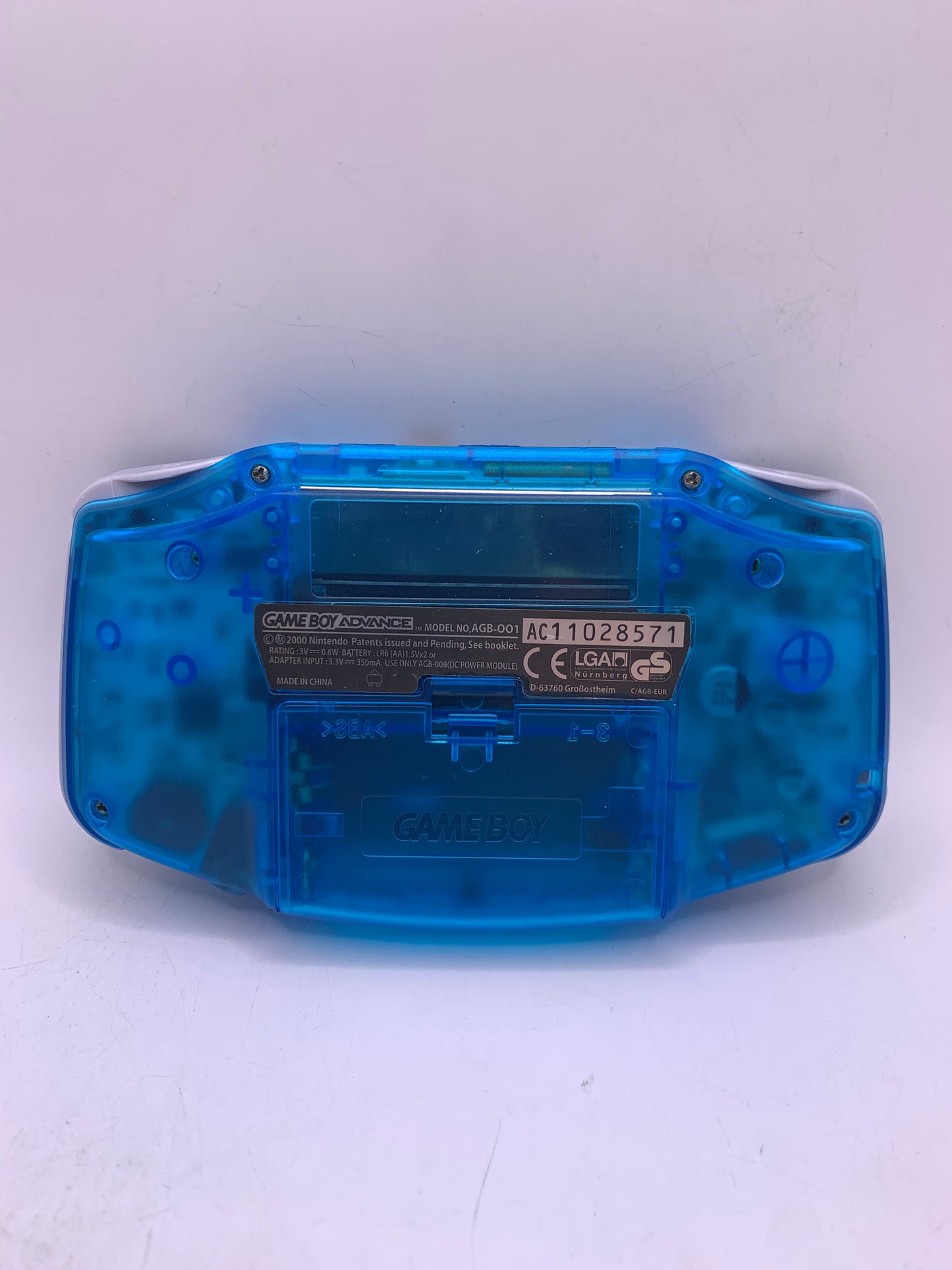 Gameboy Advance Console (Blauw transparant)