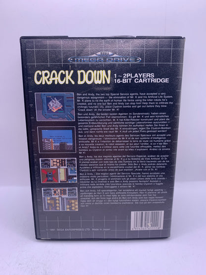 Crack Down (Kleine stickertjes op handleiding) - Sega Mega Drive