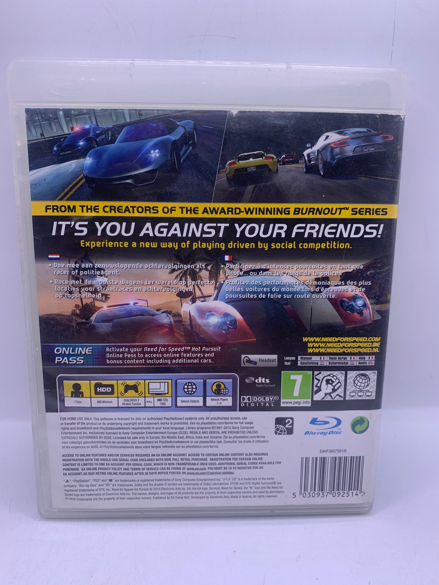 Need for Speed: Hot Pursuit (Geen handleiding) – Playstation 3