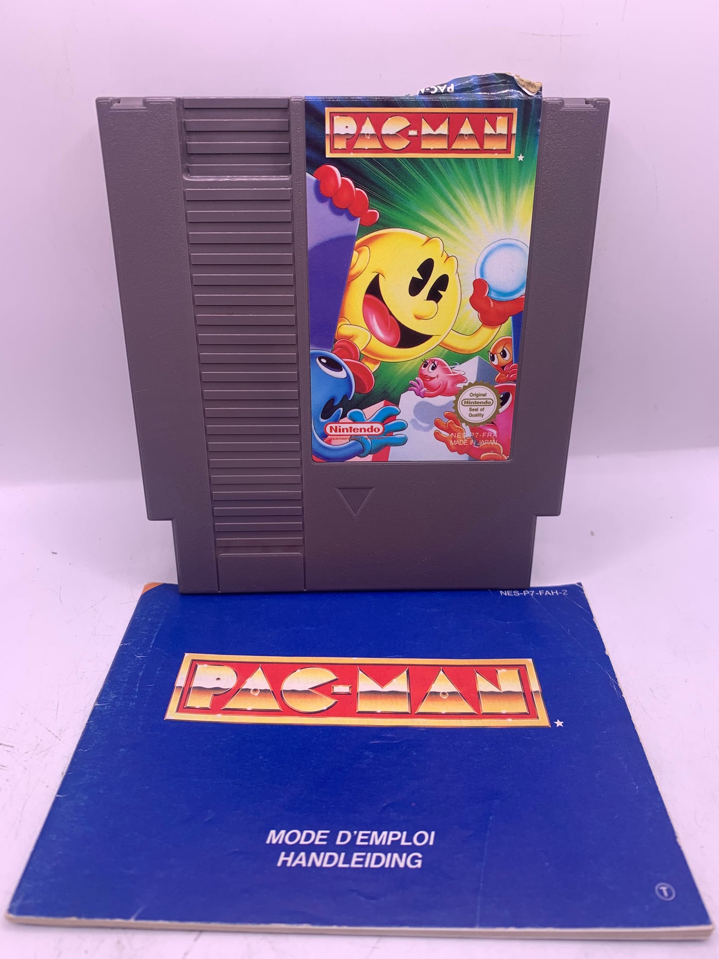 Pac-Man (Met handleiding, label beschadigd) - NES