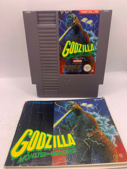 Godzilla: Monster of Monsters! (Met handleiding, label beschadigd) – NES