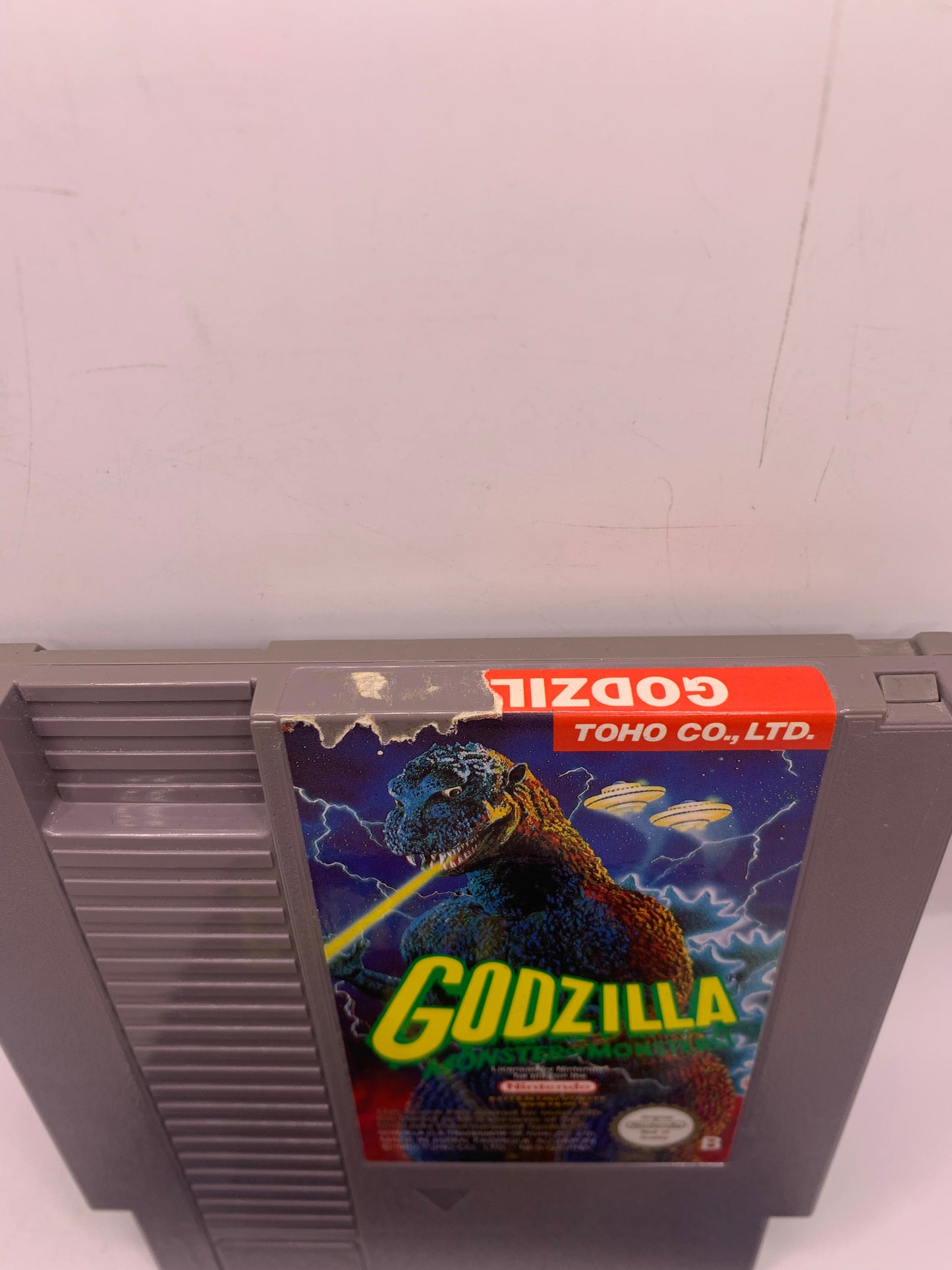 Godzilla: Monster of Monsters! (Met handleiding, label beschadigd) – NES