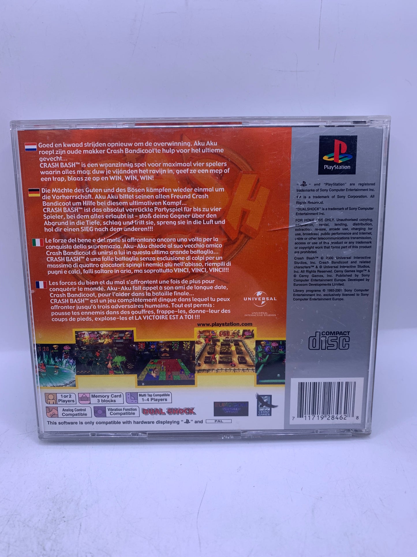 Crash Bash (Platinum, barst in case) - Playstation