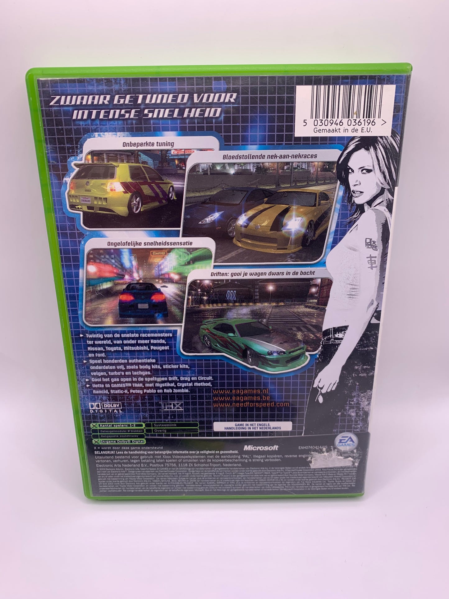 Need for Speed: Underground (Sticker voorzijde) - Xbox Original