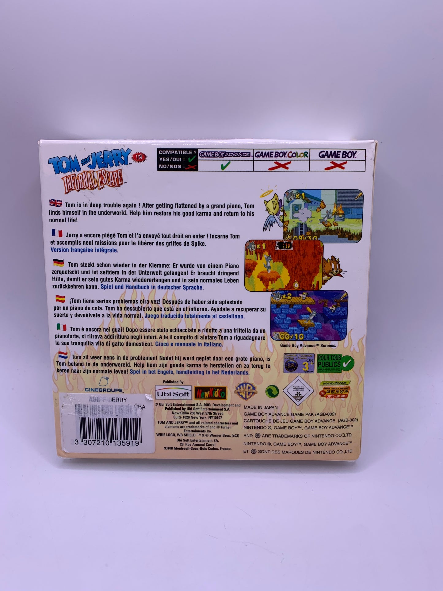 Tom and Jerry in Infurnal Escape (CIB) (Sticker achterzijde) – Game Boy Advance