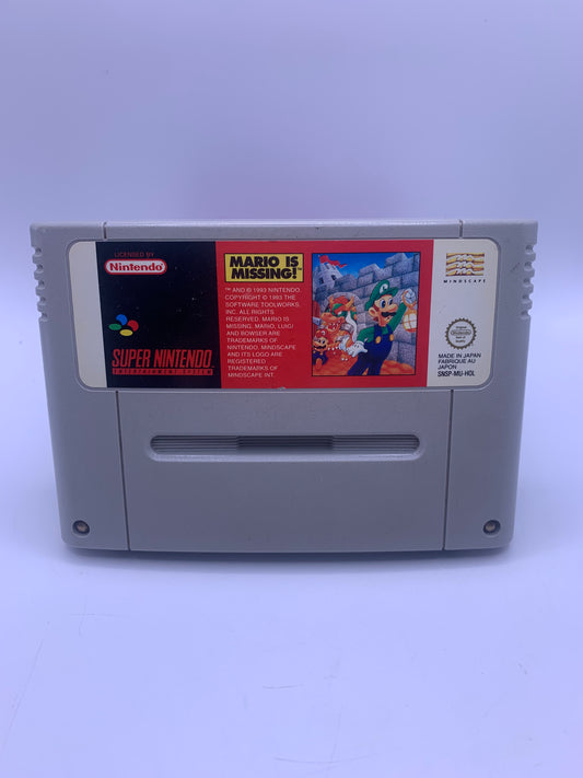 Mario is Missing! (Slechte achterzijde) – SNES