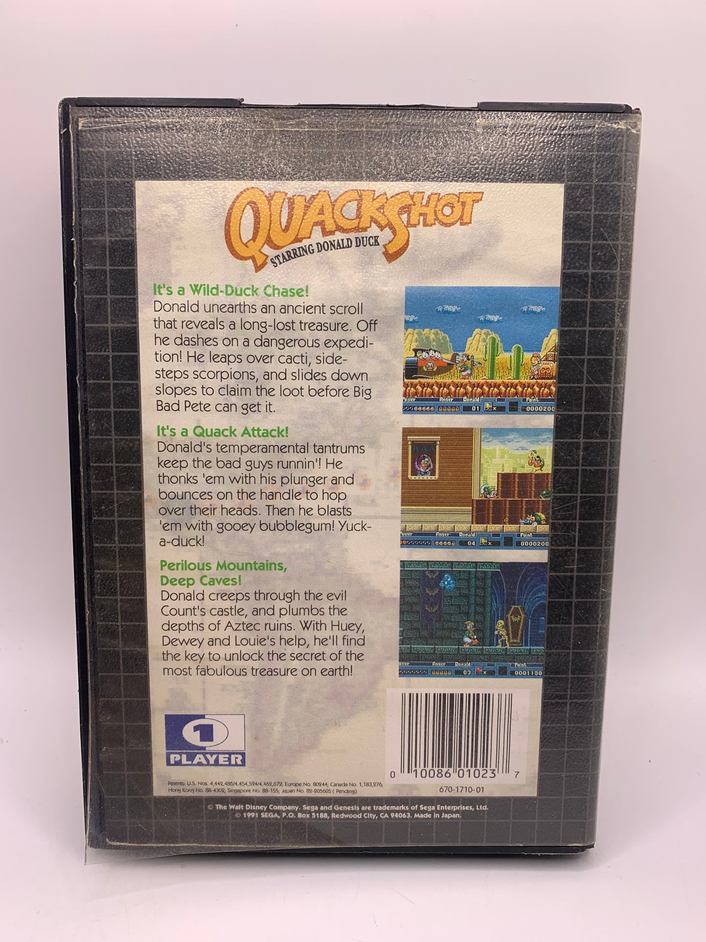 QuackShot (Case beschadigd, slechte handleiding) - Sega Genesis