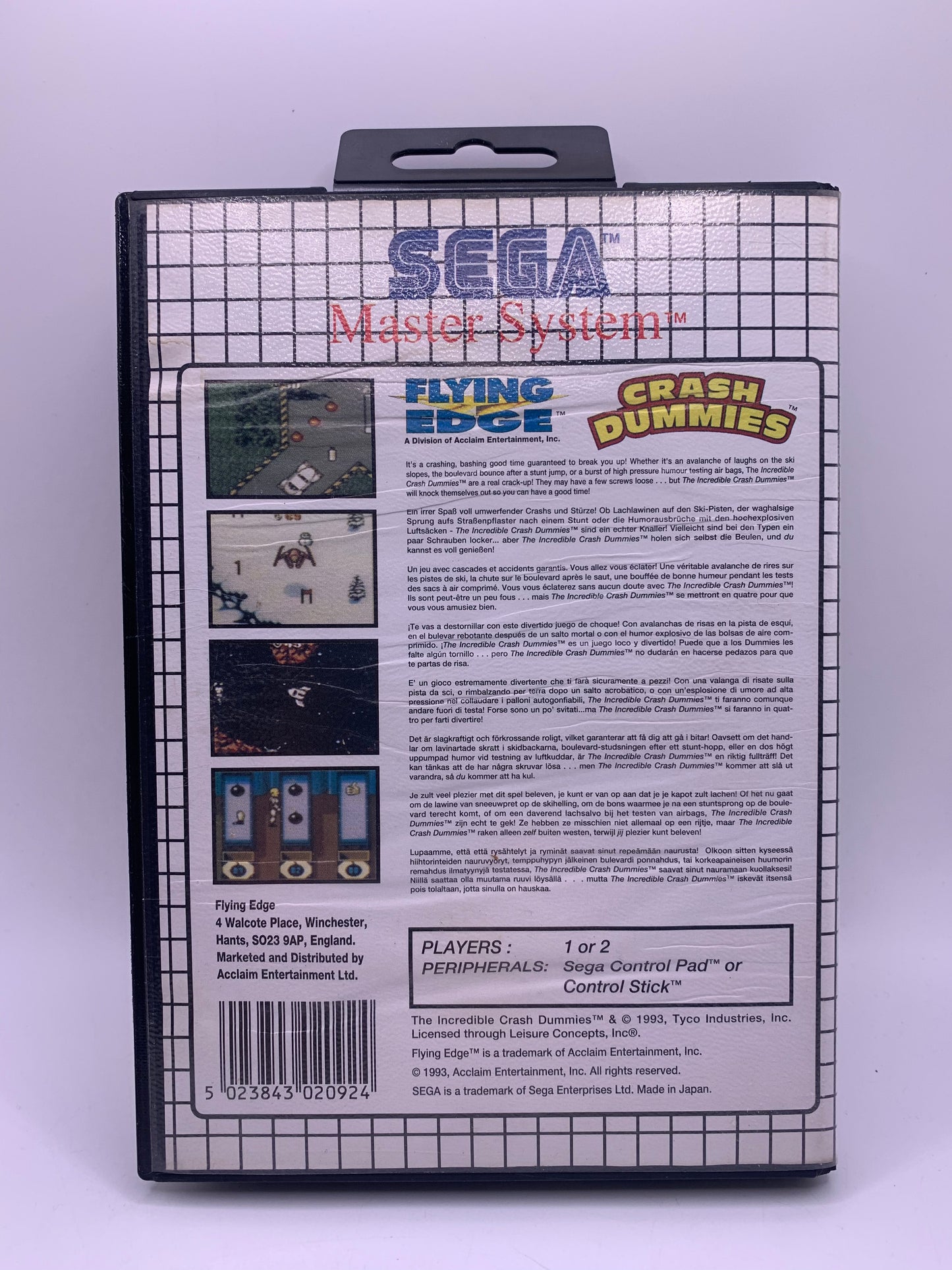 The Incredible Crash Dummies (Geen handleiding) - Sega Master System