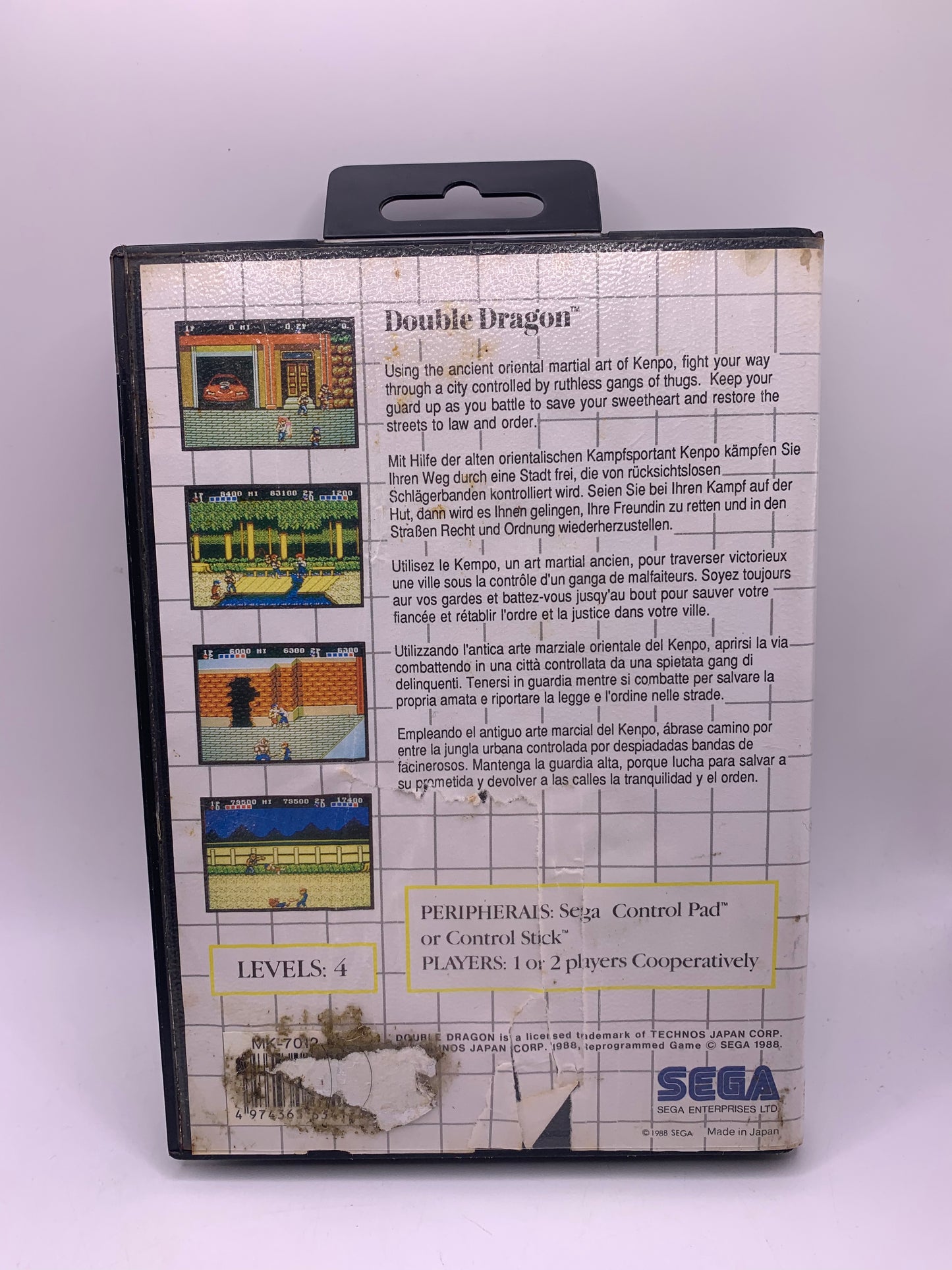 Double Dragon (Case zeer beschadigd) - Sega Master System