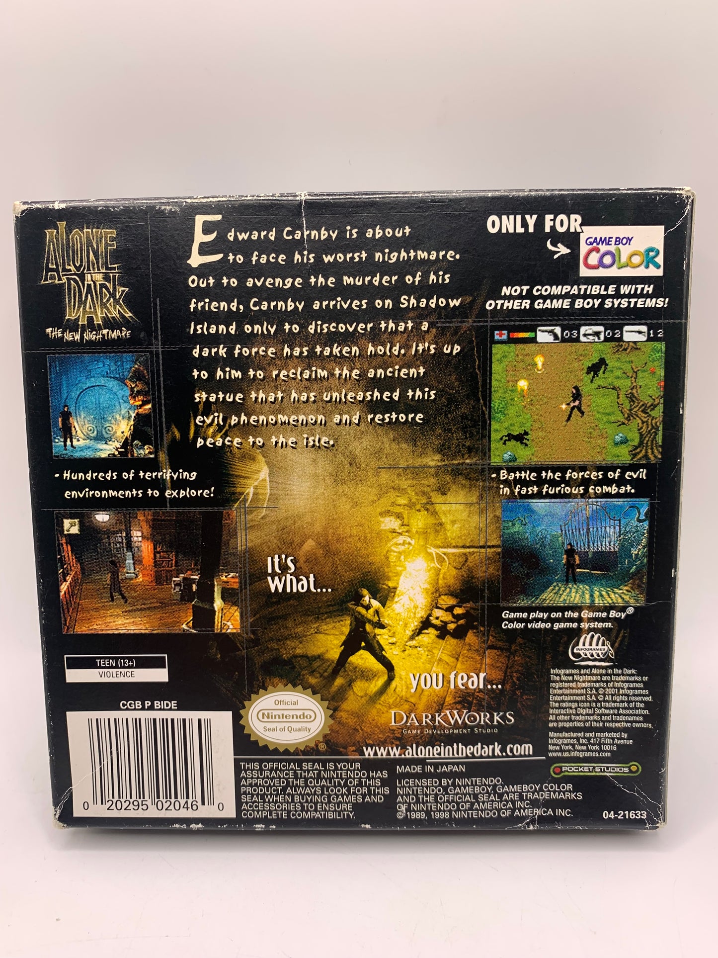 Alone in the Dark: The New Nightmare (CIB) (Sticker voorzijde) – Game Boy Color