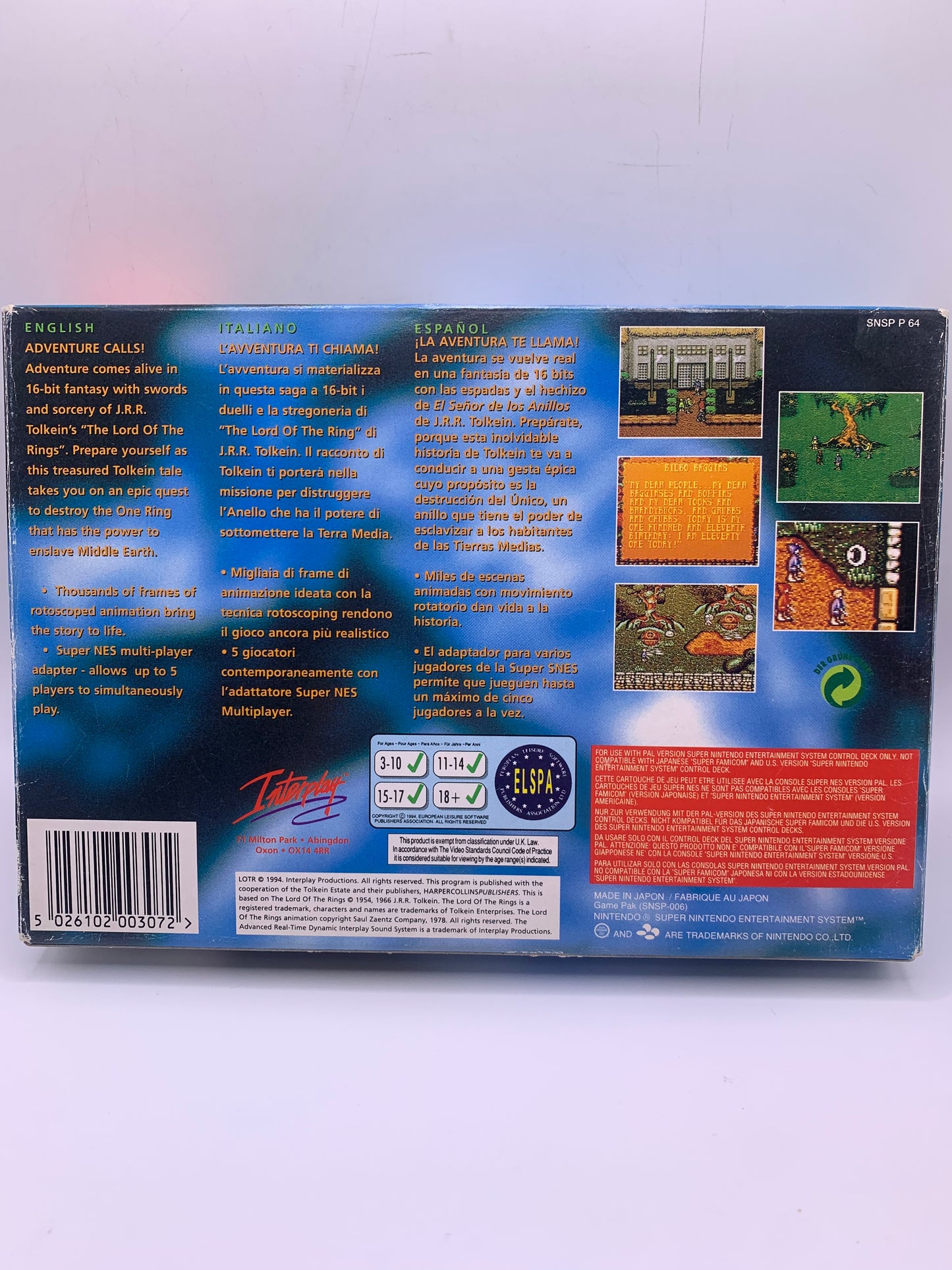 The Lord of the Rings: Volume 1 (CIB) – SNES