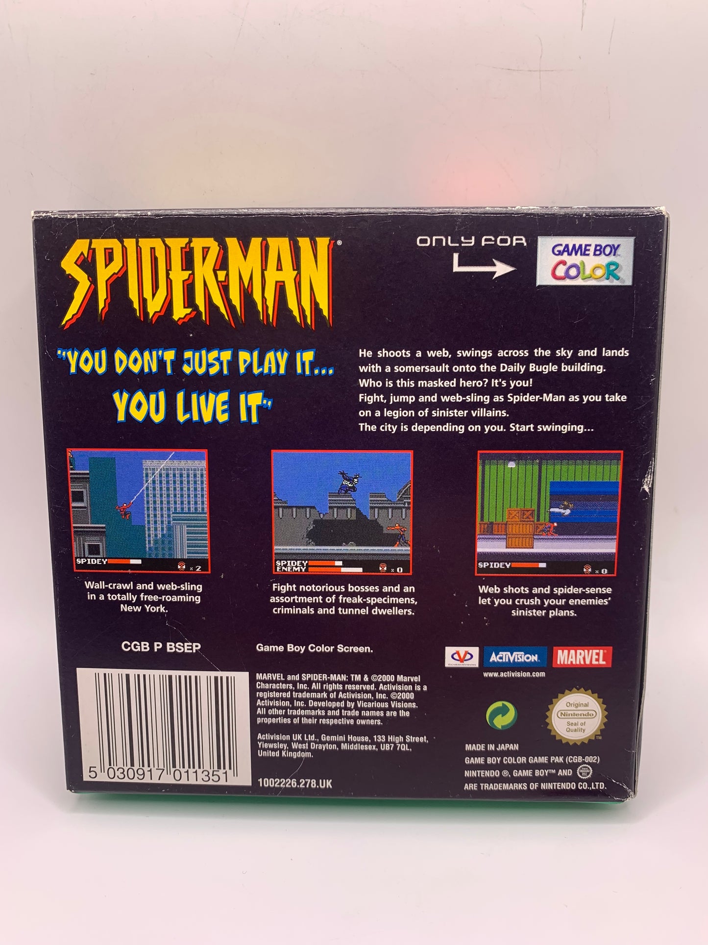 Spider-Man (CIB) (Sticker voorzijde) – Game Boy Color