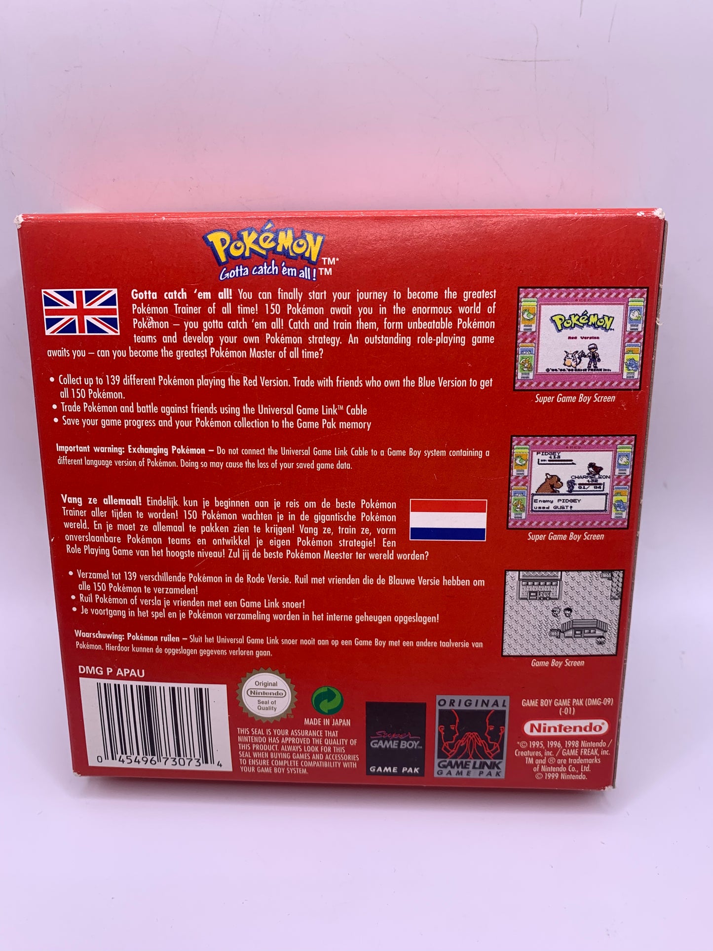 Pokémon Red (CIB) (Sticker voorzijde) – Game Boy Classic