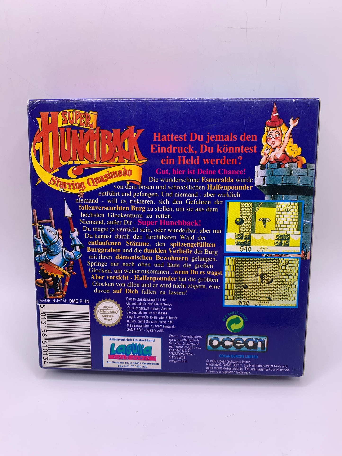 Super Hunchback (CIB, sticker voorzijde) – Game Boy Classic