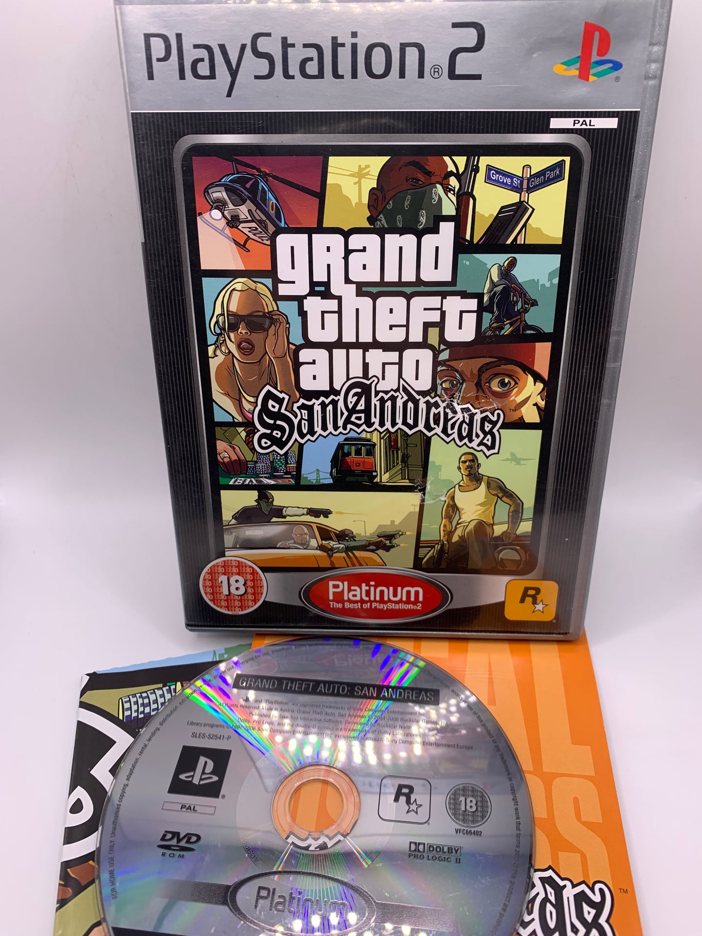 Grand Theft Auto: San Andreas (Platinum, cover beschadigd) – PlayStation 2