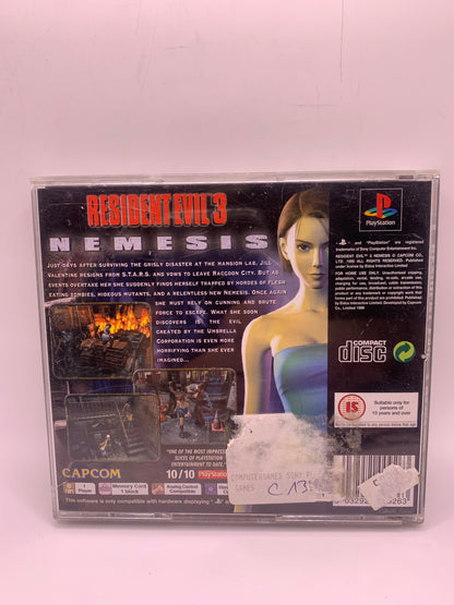 Resident Evil 3: Nemesis (Sticker achterzijde) – PlayStation