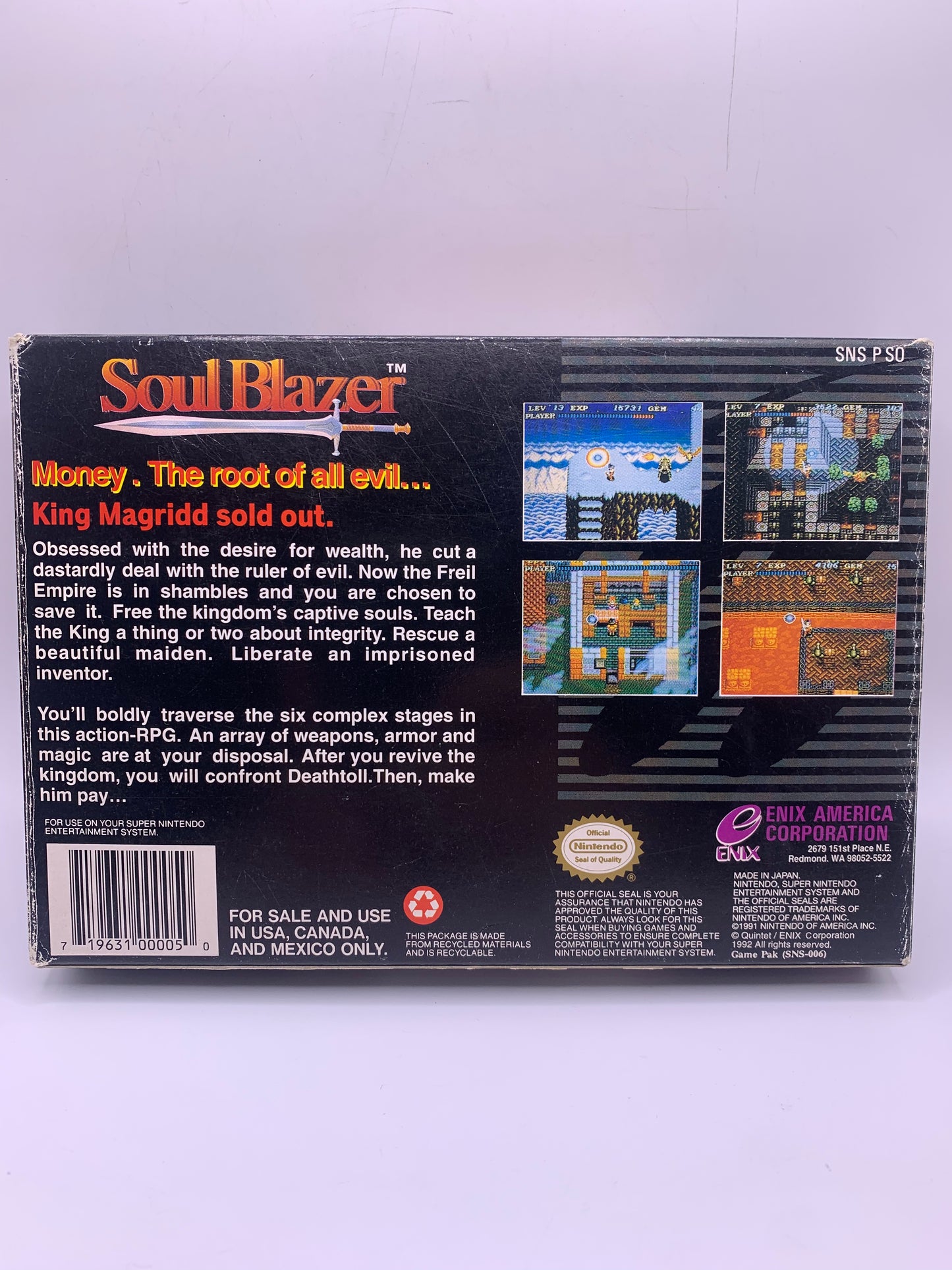Soul Blazer (USA, CIB) – SNES