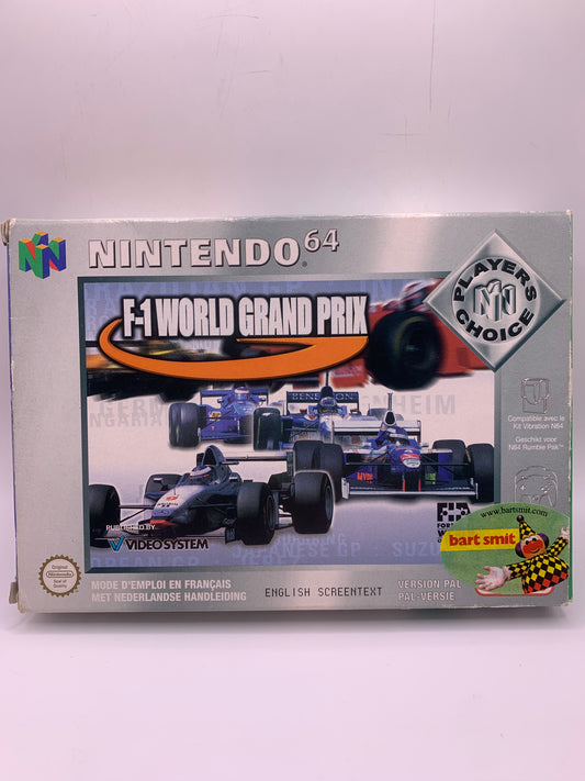 F-1 World Grand Prix (Sticker voorzijde) (CIB) - Nintendo 64