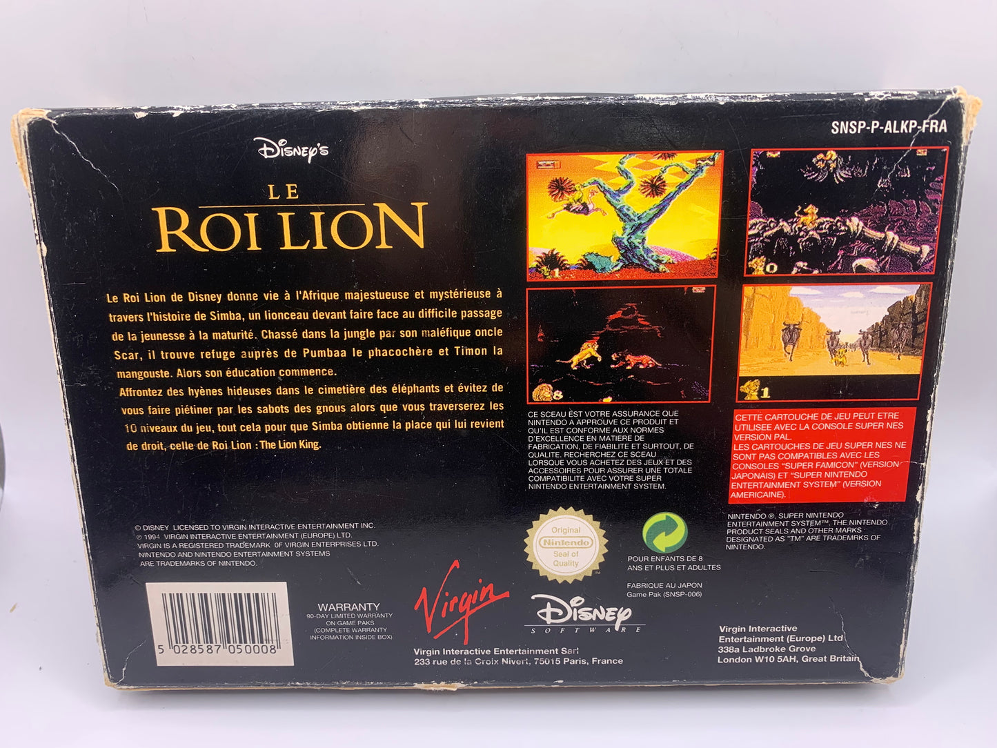 The Lion King (Le Roi Lion) (CIB) (Gebruikt) - SNES